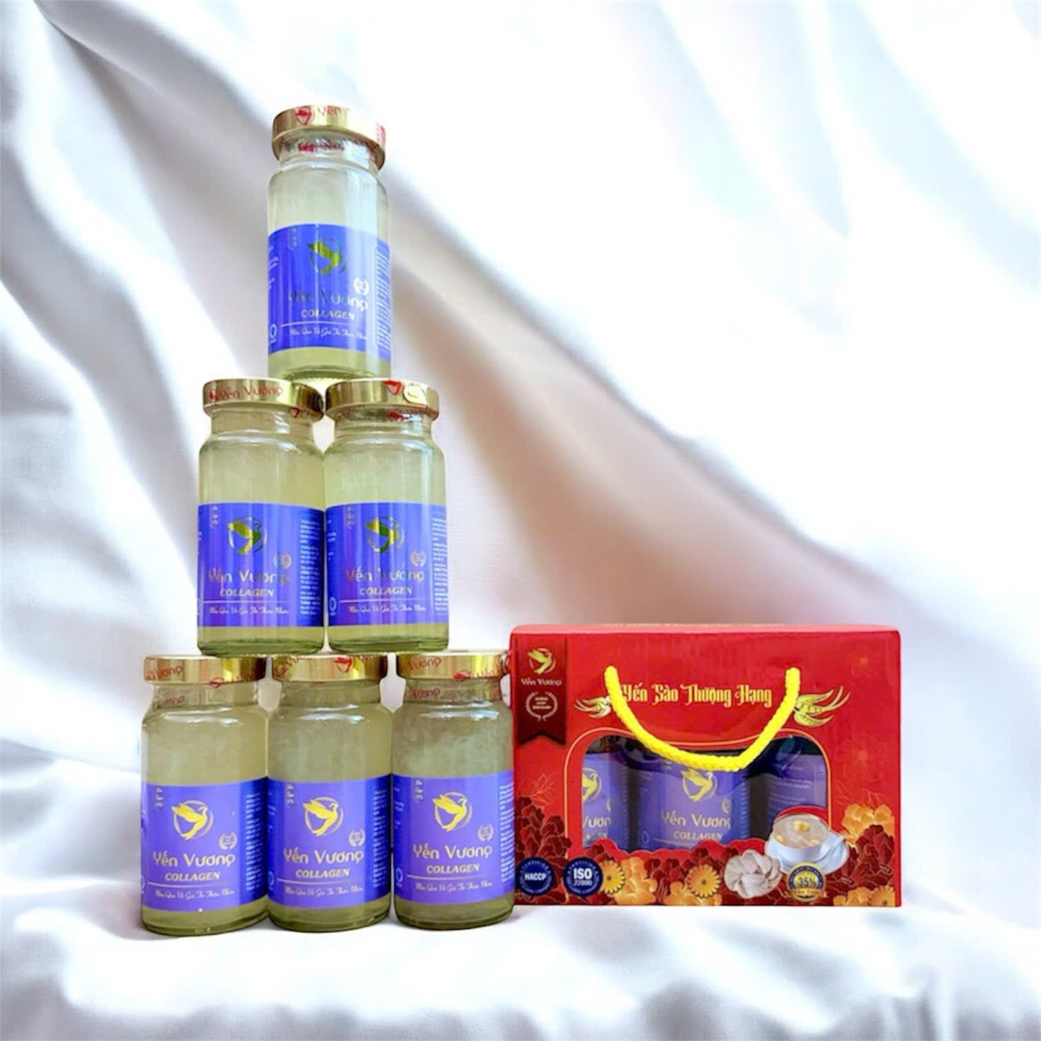 Lốc 6 hũ yến Vương 140ml Collagen